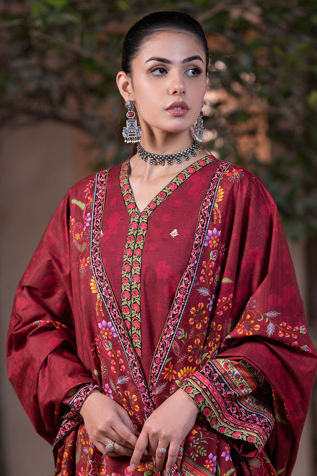 Embroidered Shirt Shalwar Dupatta - 0476