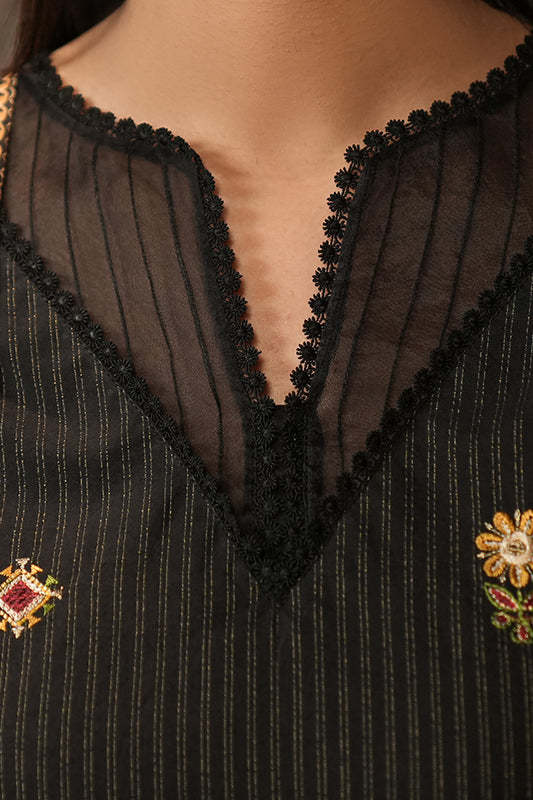 Embroidered Shirt Shalwar Shawl - 0482