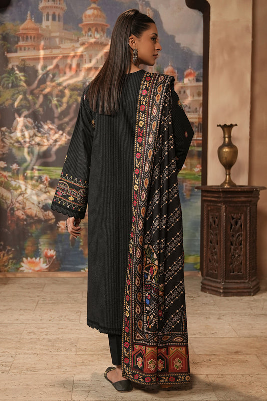 Embroidered Shirt Shalwar Shawl - 0482