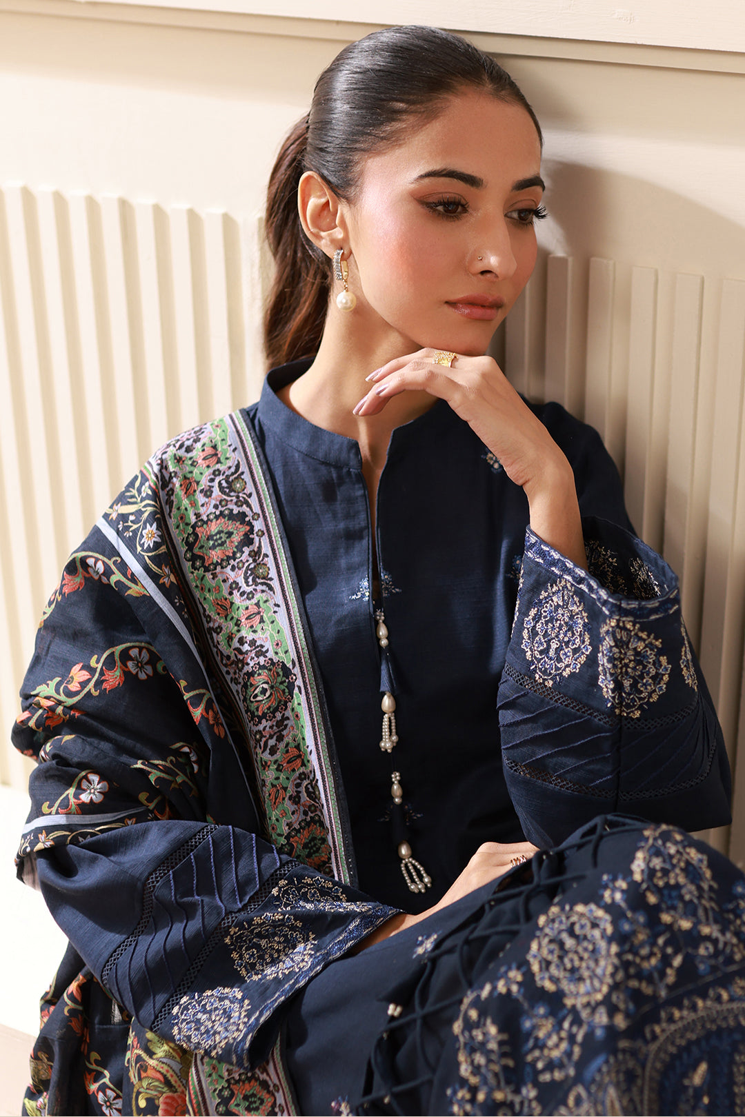 Embroidered Shirt Shalwar Dupatta - 0484