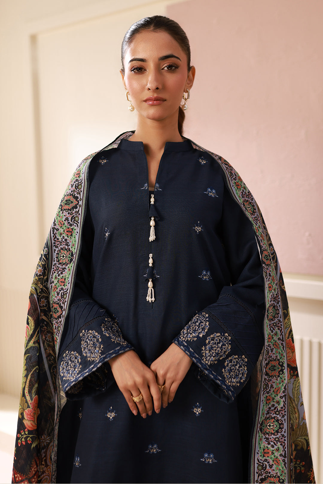 Embroidered Shirt Shalwar Dupatta - 0484