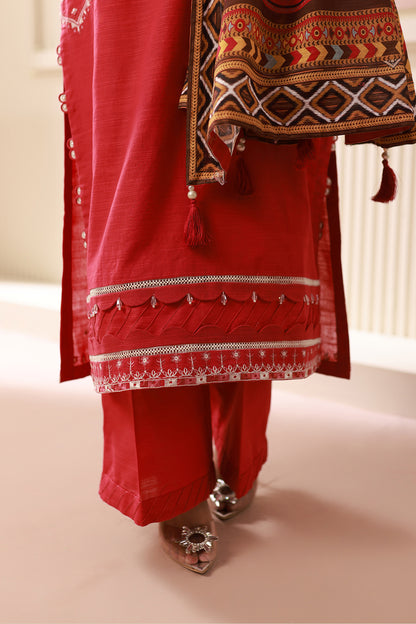 Embroidered Shirt Shalwar Dupatta - 0486