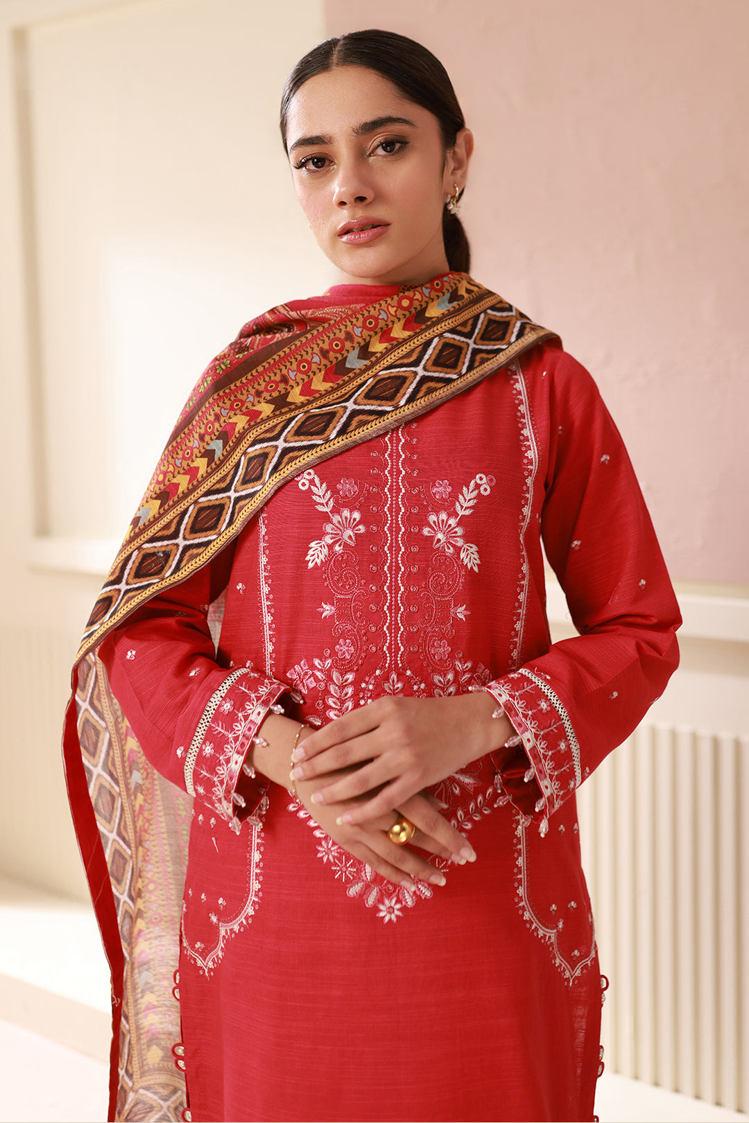Embroidered Shirt Shalwar Dupatta - 0486