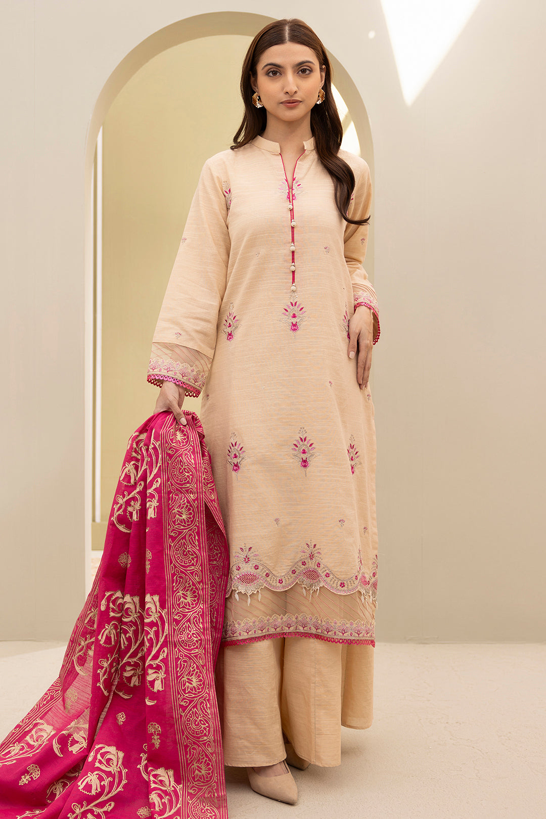 Embroidered Shirt Shalwar Dupatta - 0488