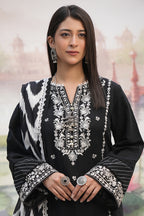 Embroidered Shirt Shalwar Shawl - 0490