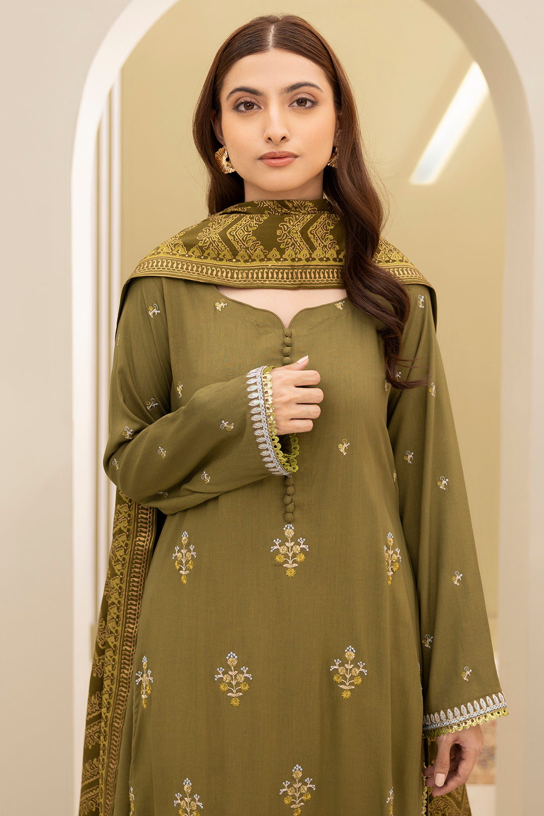 Embroidered Shirt Shalwar Dupatta - 0491