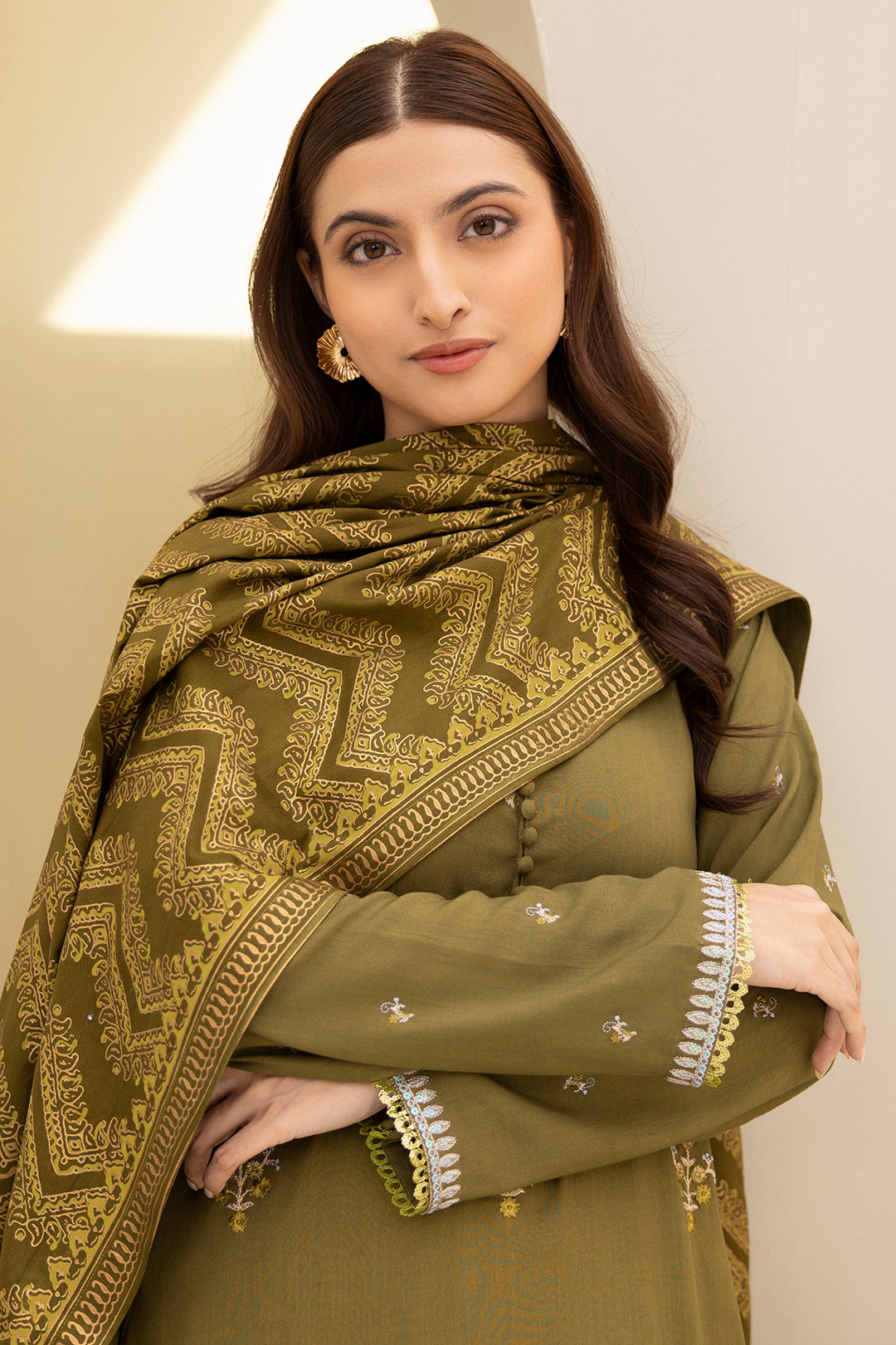 Embroidered Shirt Shalwar Dupatta - 0491