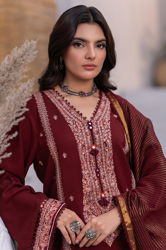 Embroidered Shirt Shalwar Dupatta - 0492