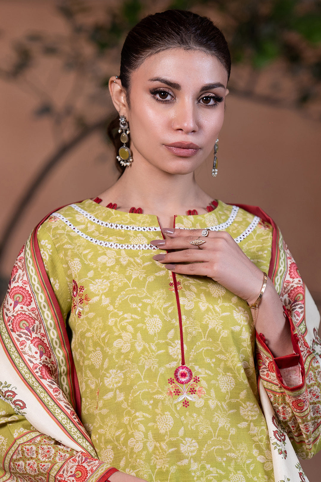 Embroidered Shirt Shalwar Dupatta - 0535