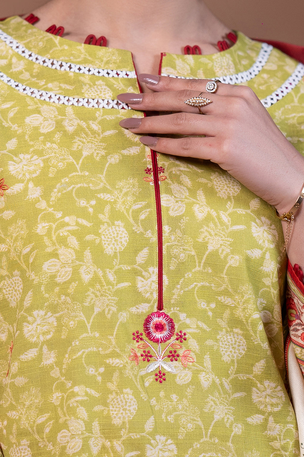 Embroidered Shirt Shalwar Dupatta - 0535