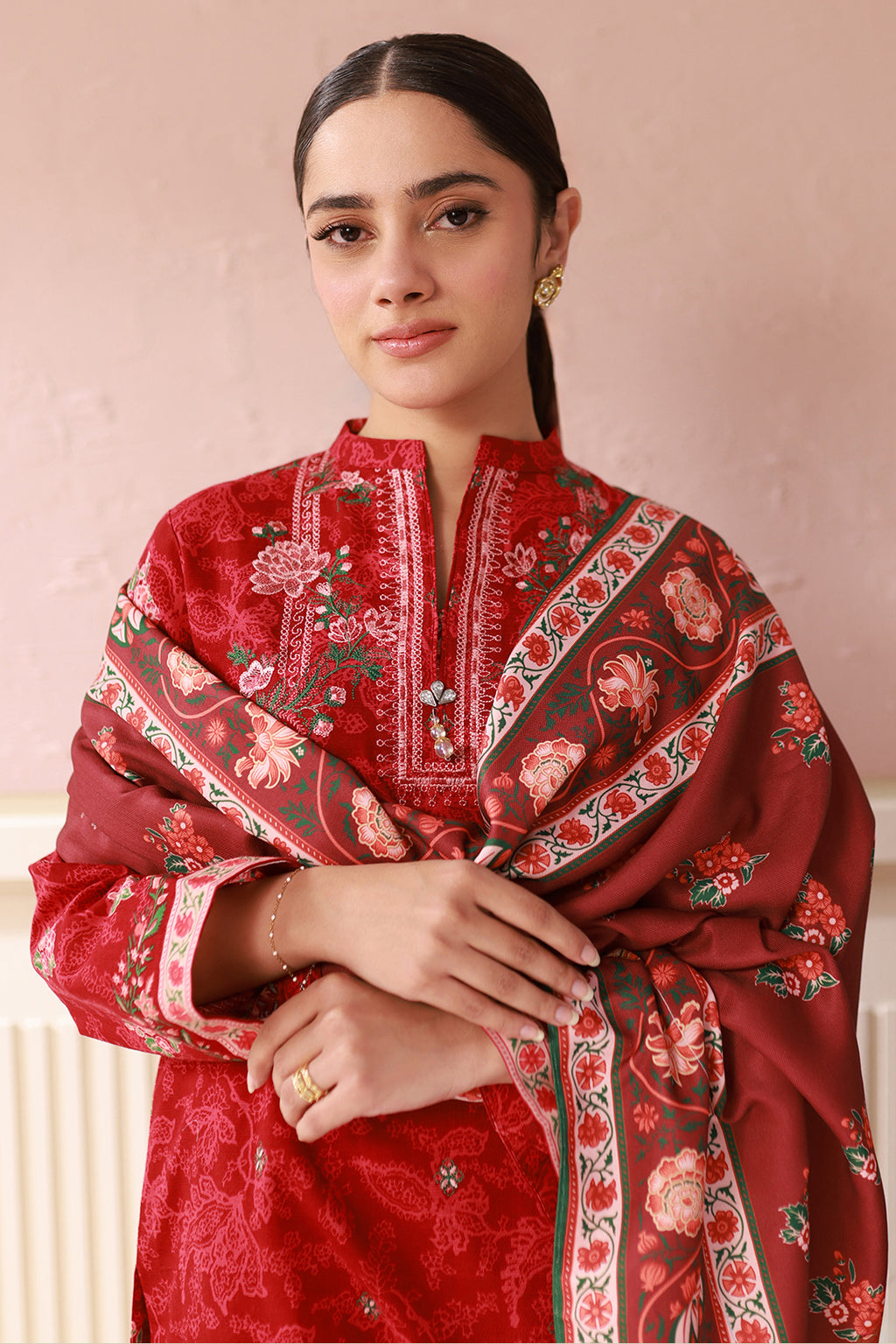 Embroidered Shirt Shalwar Dupatta - 0536