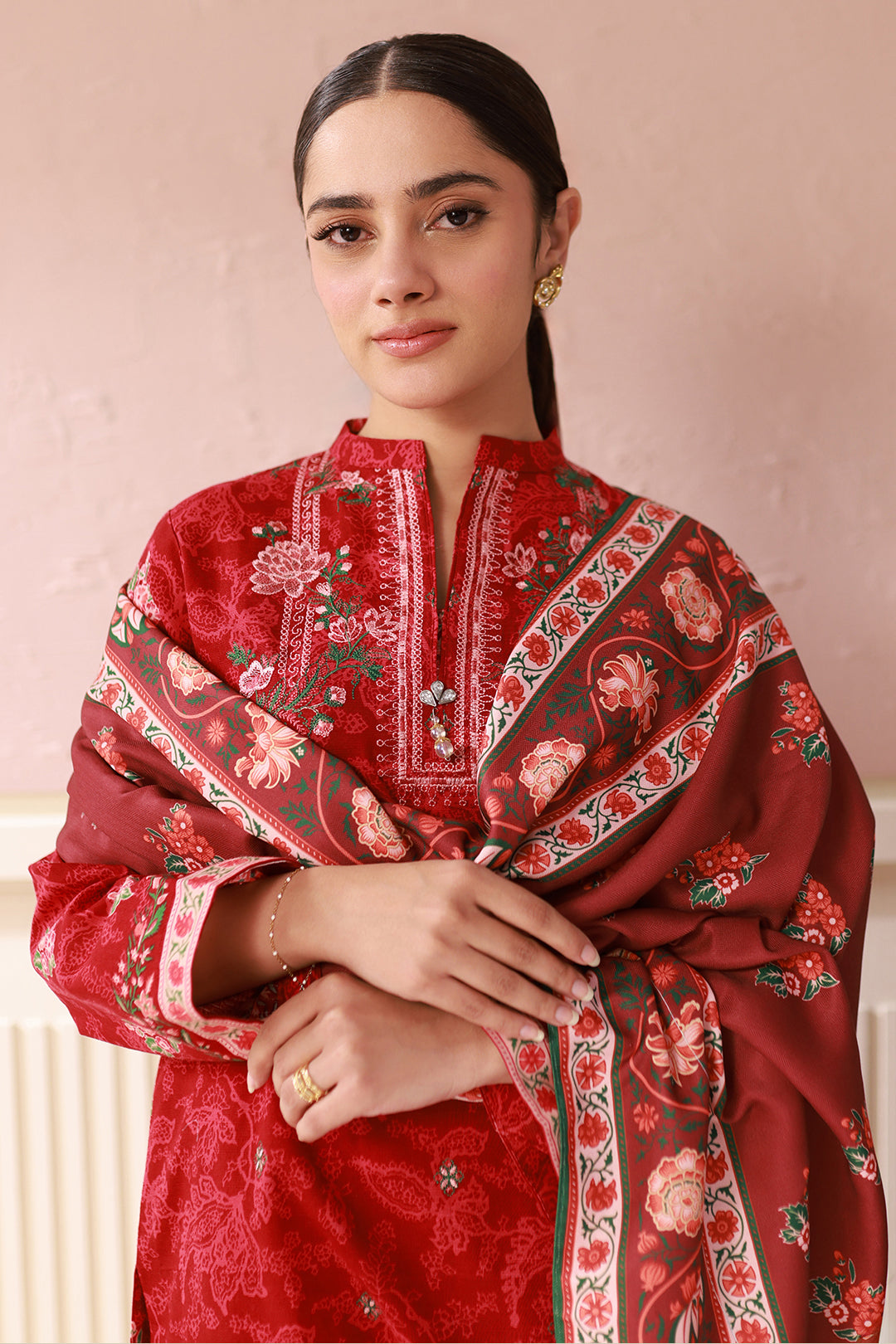Embroidered Shirt Shalwar Dupatta - 0536