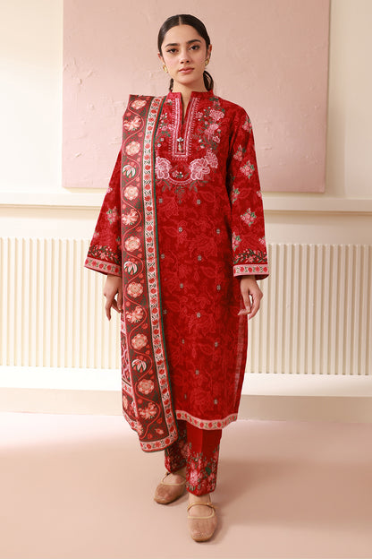 Embroidered Shirt Shalwar Dupatta - 0536