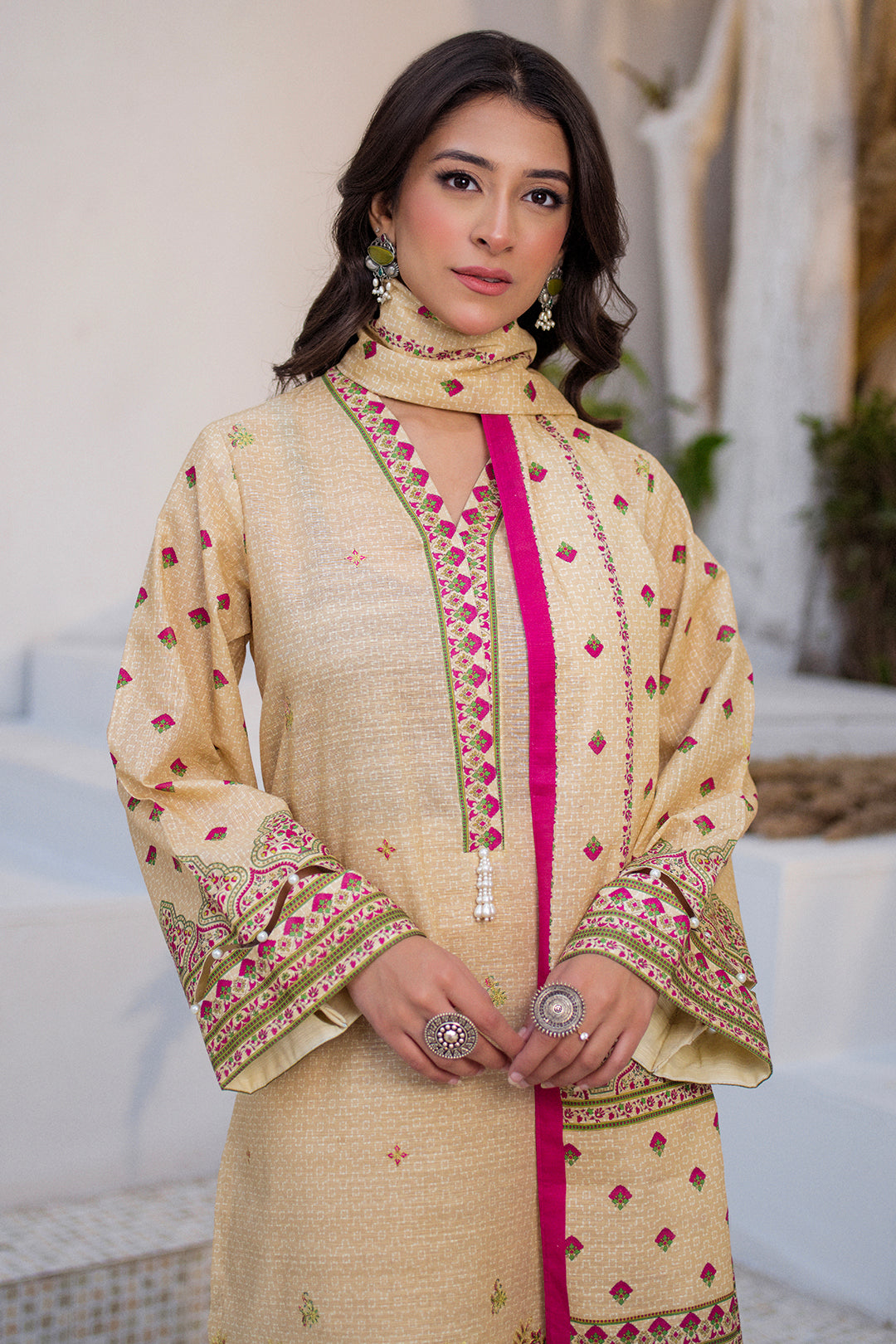 Embroidered Shirt Shalwar Dupatta - 0537
