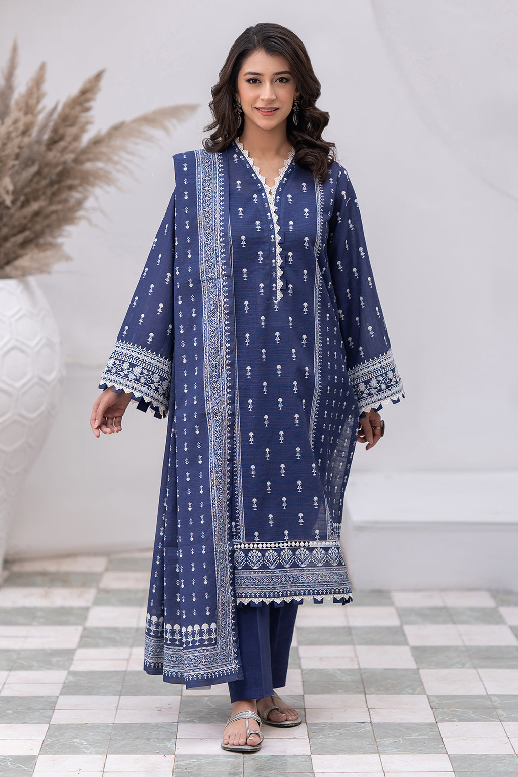 Embroidered Shirt Shalwar Dupatta - 0538