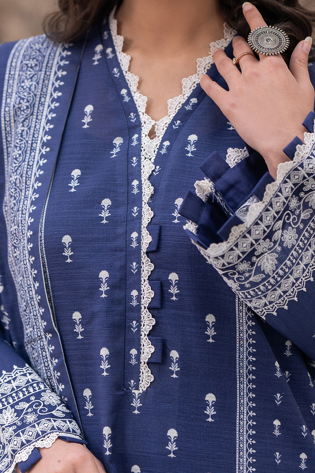Embroidered Shirt Shalwar Dupatta - 0538