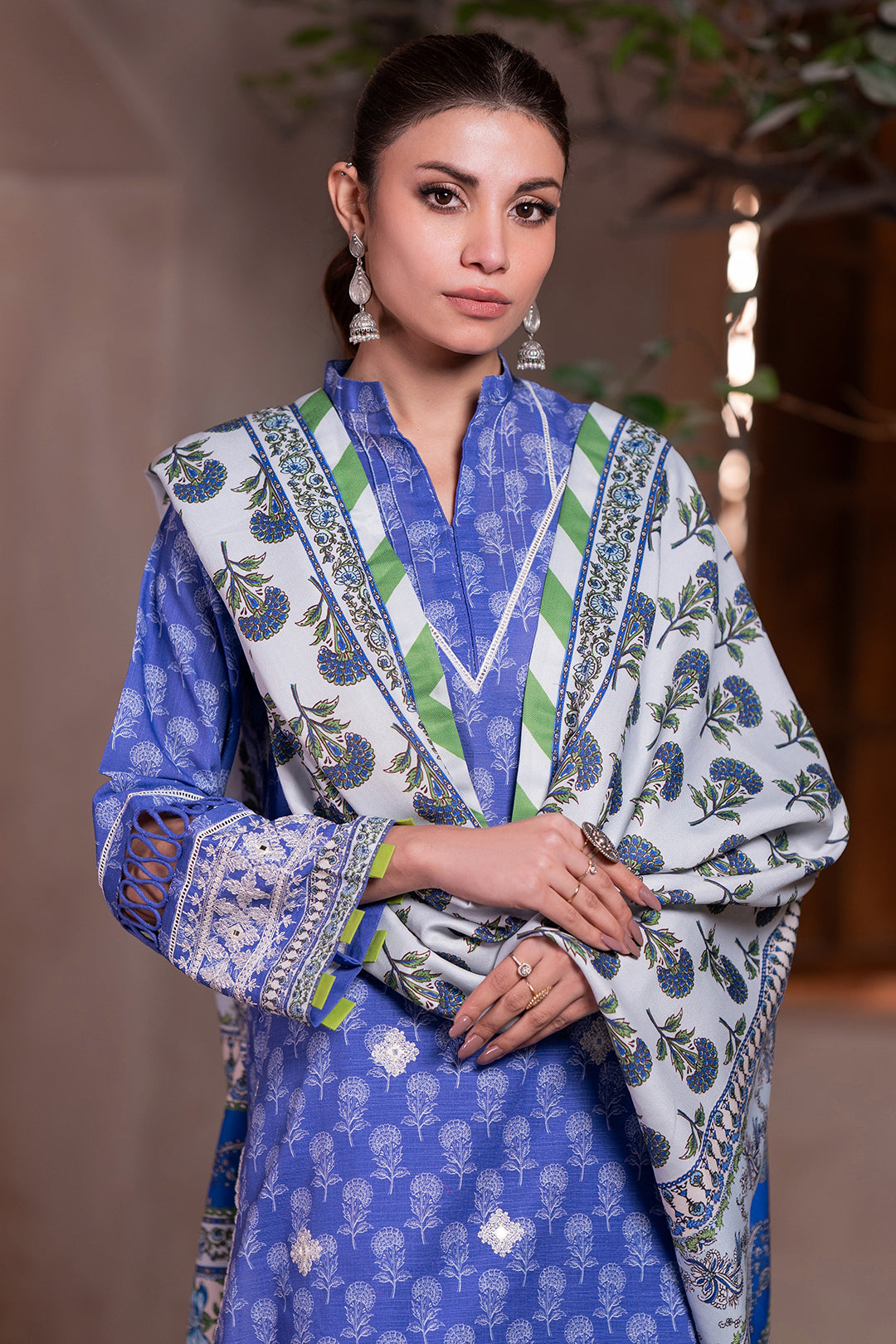 Embroidered Shirt Shalwar Dupatta - 0589