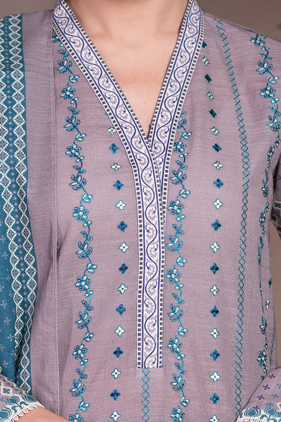 Embroidered Shirt Shalwar Dupatta - 0591