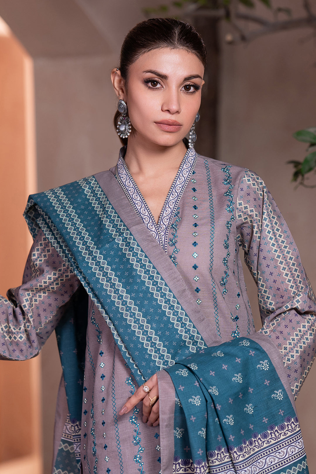 Embroidered Shirt Shalwar Dupatta - 0591
