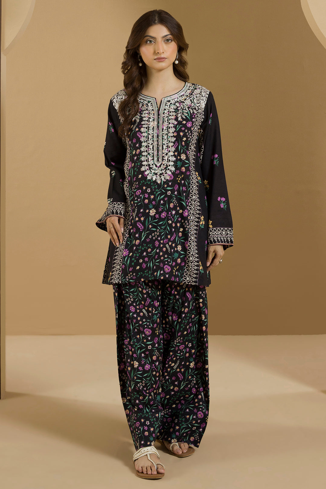 Embroidered Shirt Shalwar - 0095