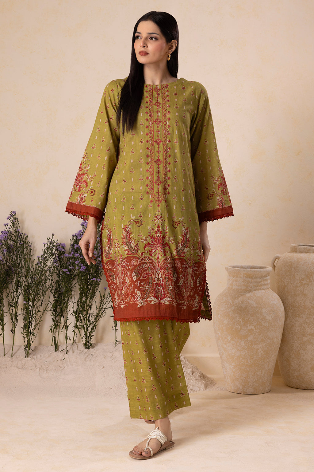 Embroidered Shirt Shalwar - 0130