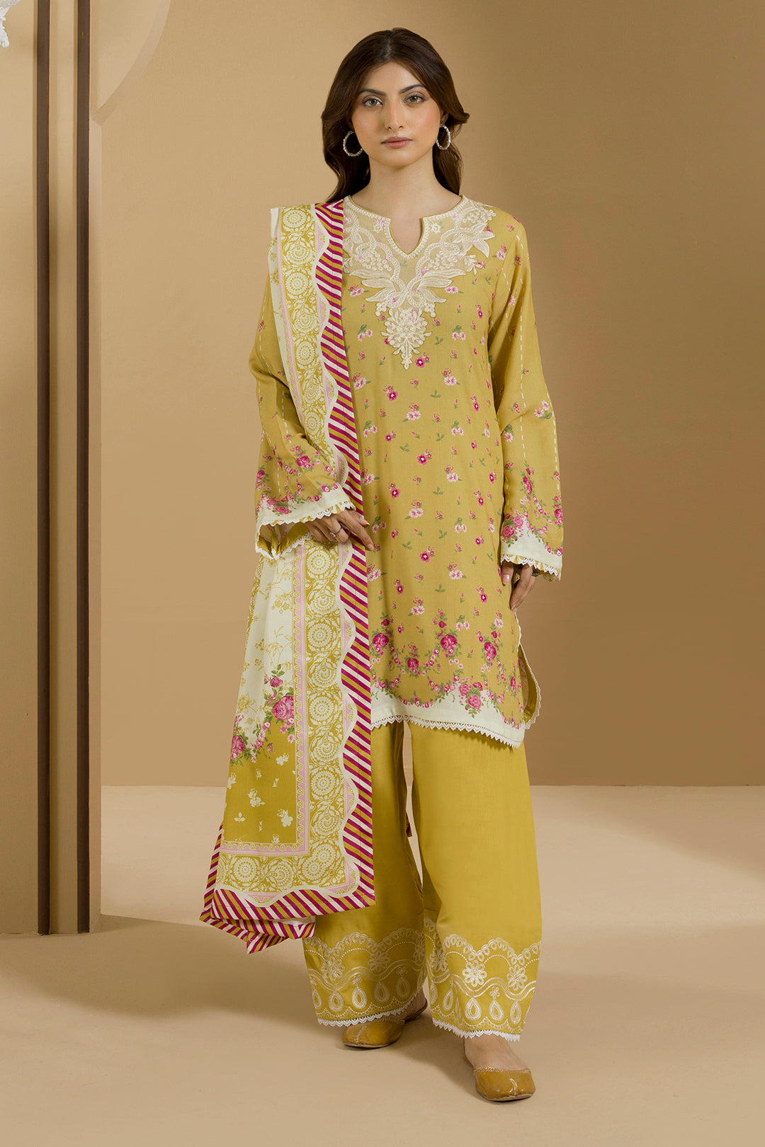 Embroidered Shirt Shalwar Dupatta - 0109