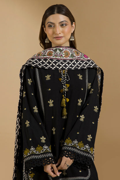 Embroidered Shirt Shalwar Dupatta - 0112