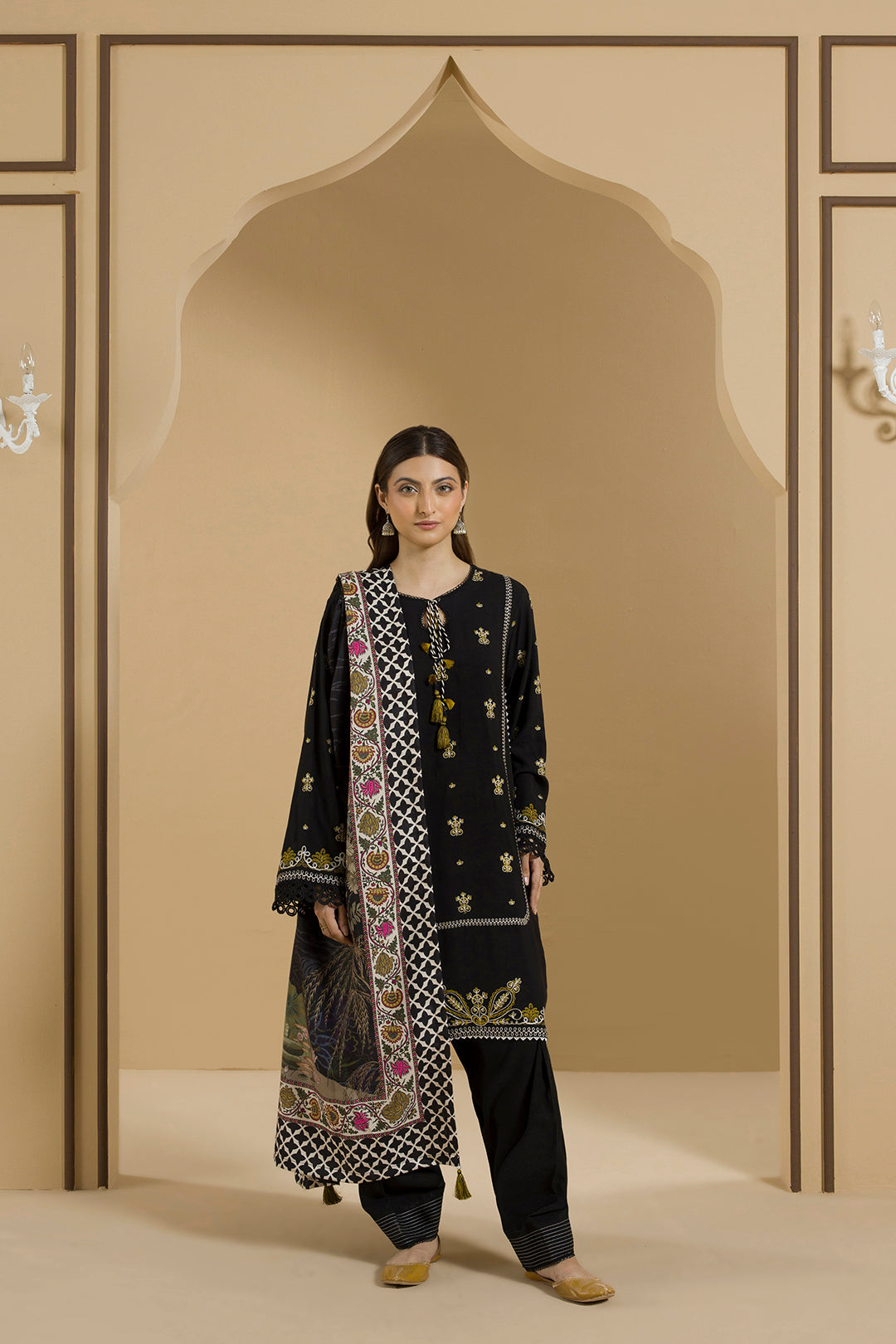Embroidered Shirt Shalwar Dupatta - 0112