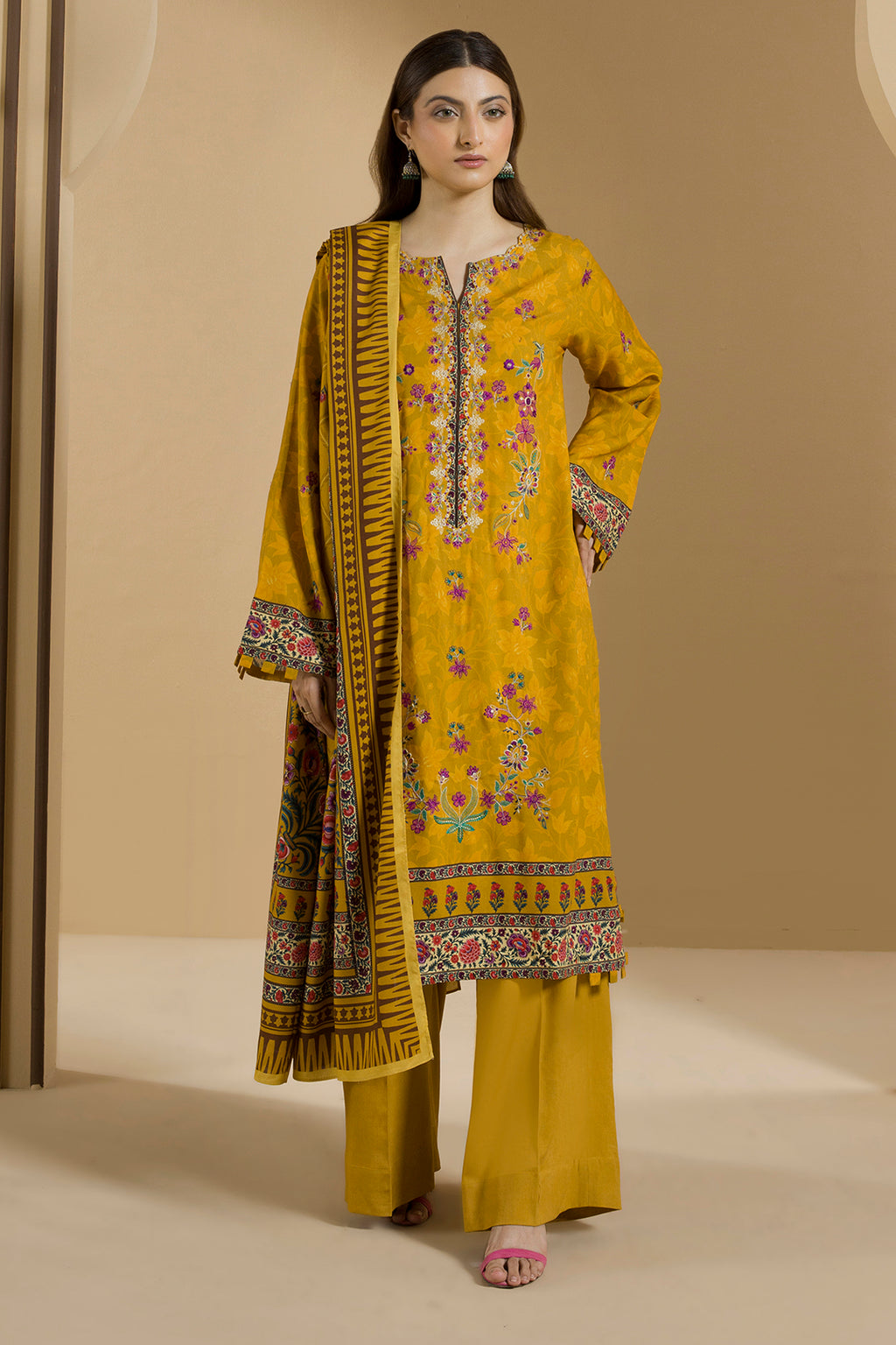 Embroidered Shirt Shalwar Dupatta - 0113
