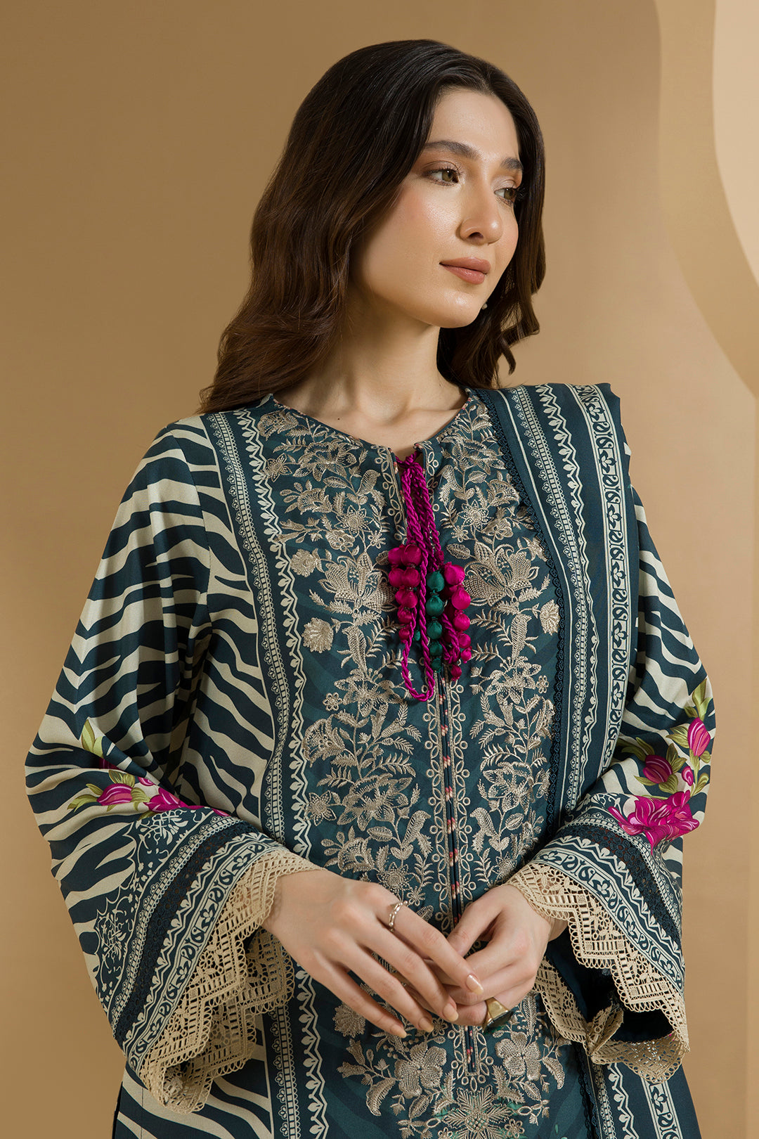 Embroidered Shirt Shalwar Dupatta - 0114