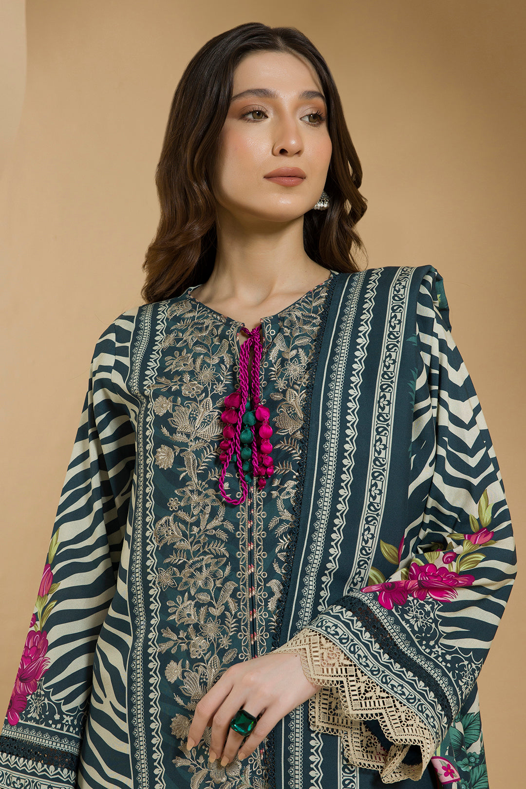 Embroidered Shirt Shalwar Dupatta - 0114