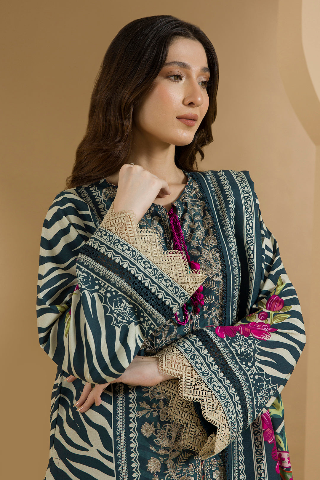 Embroidered Shirt Shalwar Dupatta - 0114