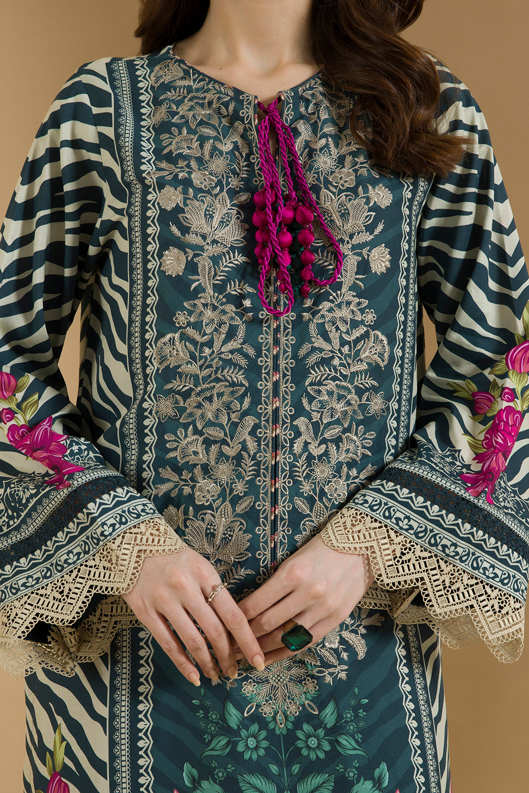 Embroidered Shirt Shalwar Dupatta - 0114