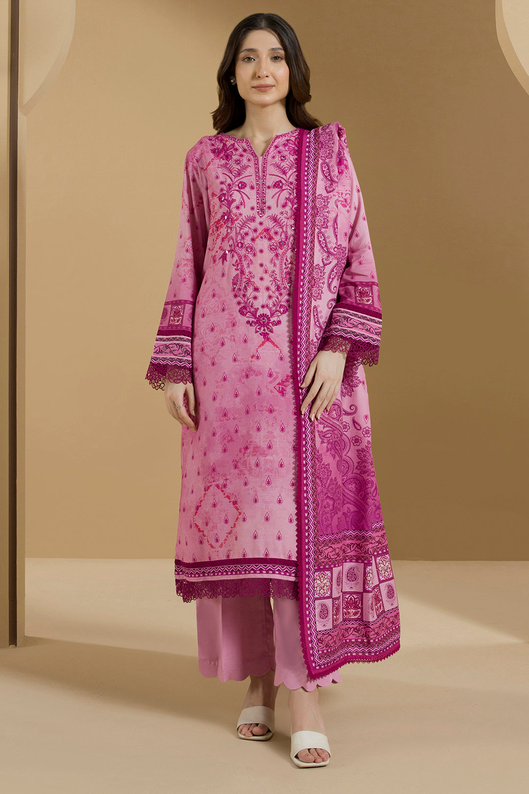 Embroidered Shirt Shalwar Dupatta - 0115