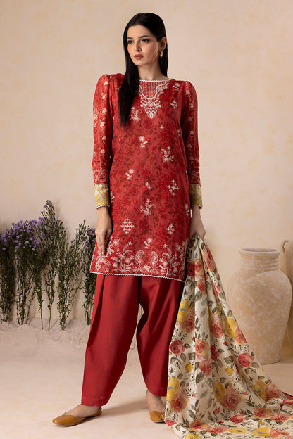 Embroidered Shirt Shalwar Dupatta - 0156