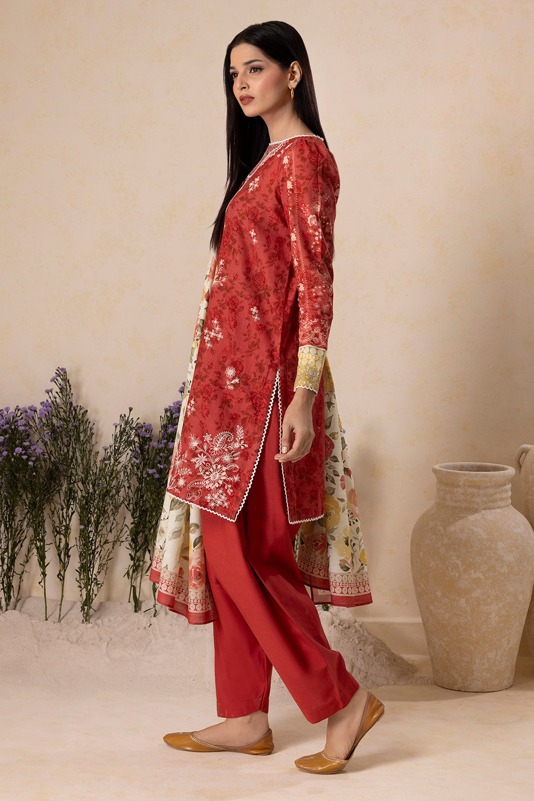 Embroidered Shirt Shalwar Dupatta - 0156