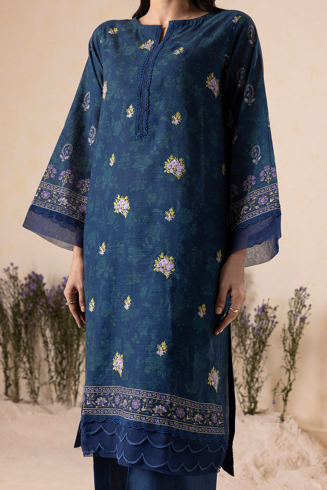 Embroidered Shirt Shalwar Dupatta - 0157