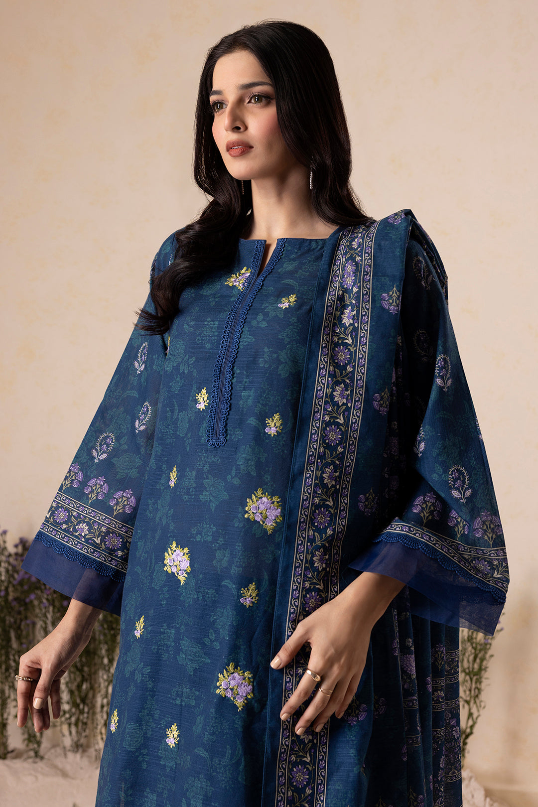 Embroidered Shirt Shalwar Dupatta - 0157