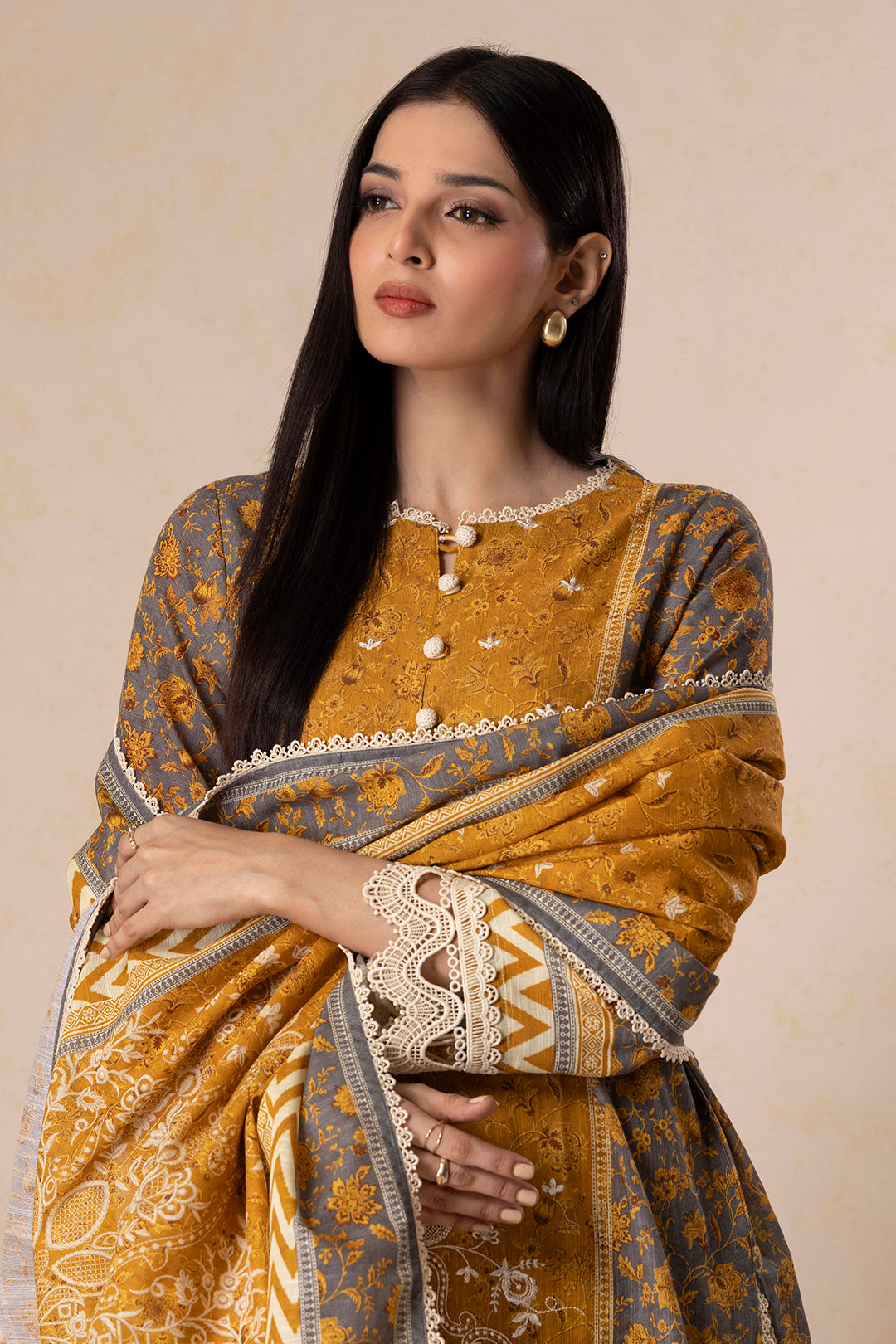 Embroidered Shirt Shalwar Dupatta - 0158