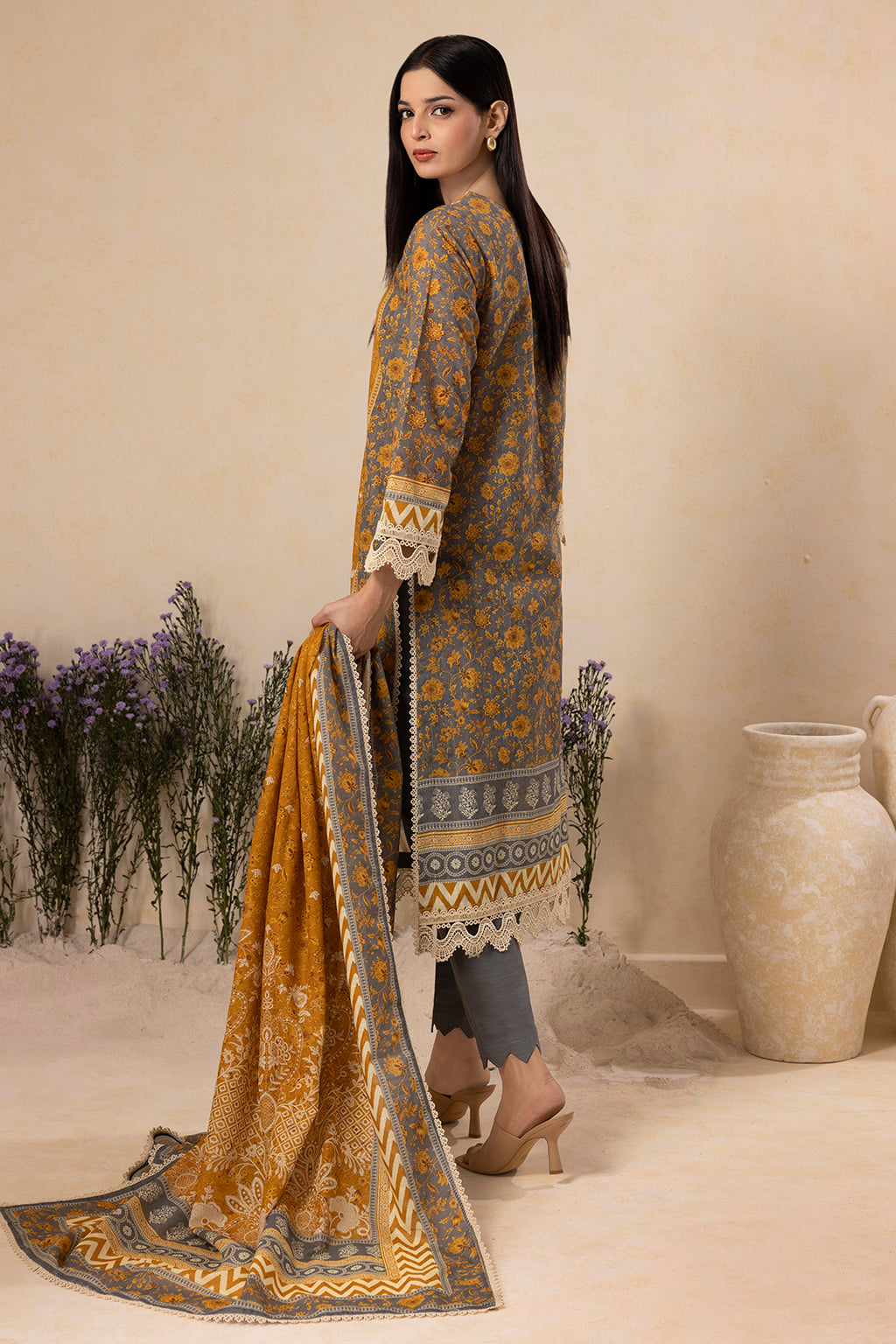 Embroidered Shirt Shalwar Dupatta - 0158