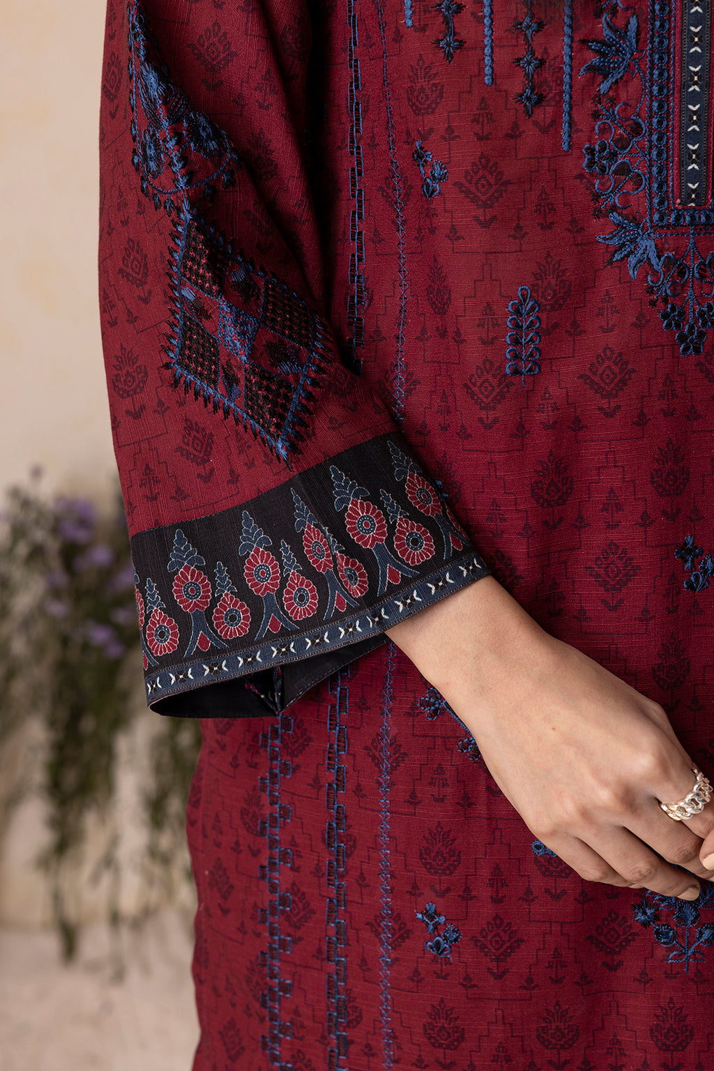 Embroidered Shirt Shalwar Dupatta - 0159