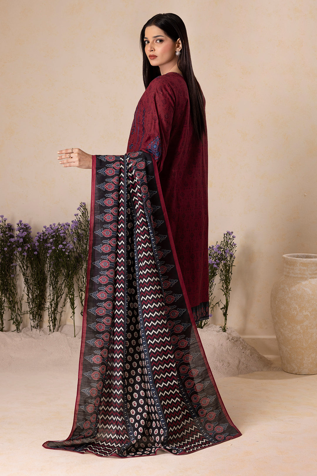 Embroidered Shirt Shalwar Dupatta - 0159