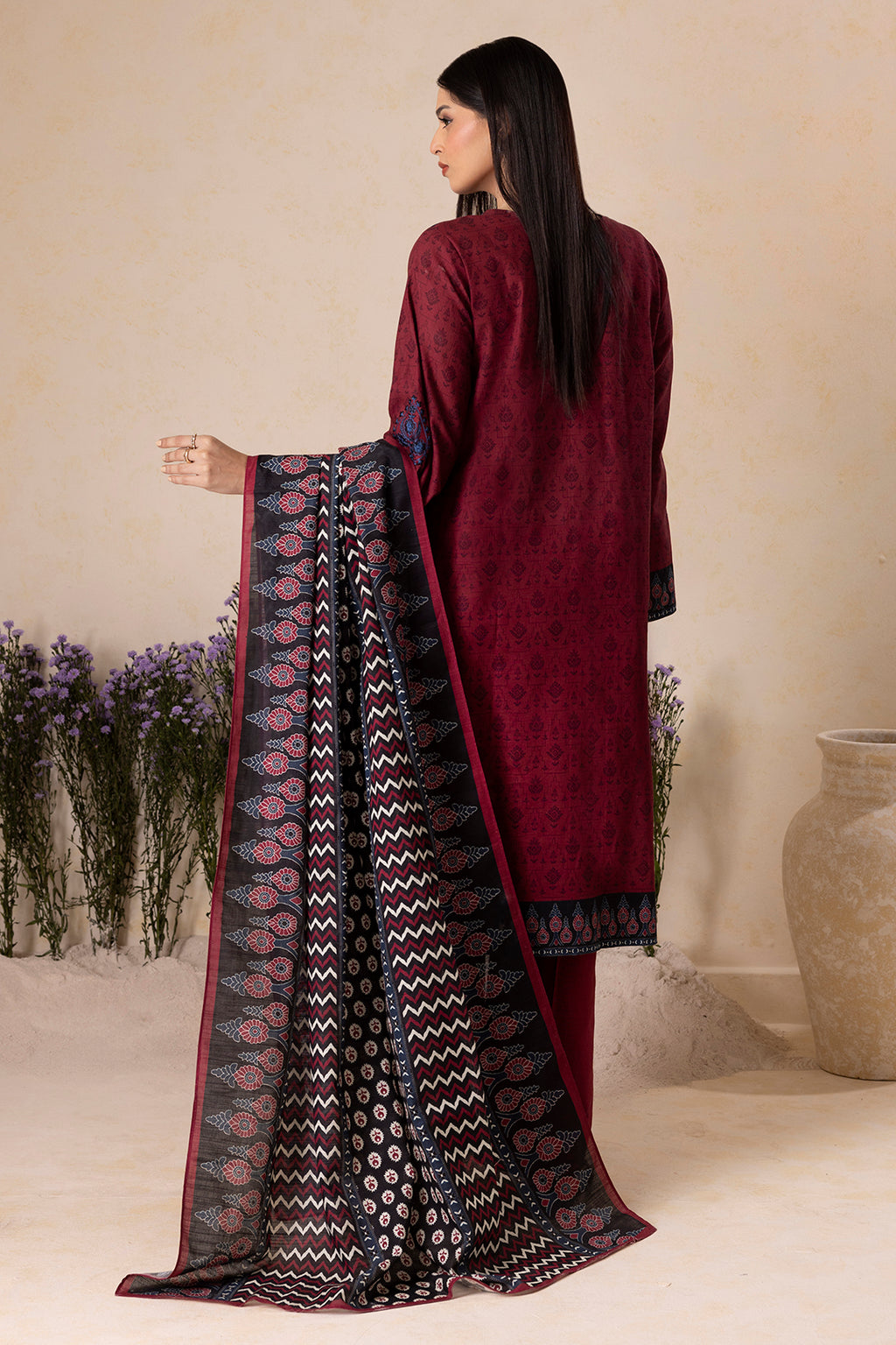 Embroidered Shirt Shalwar Dupatta - 0159