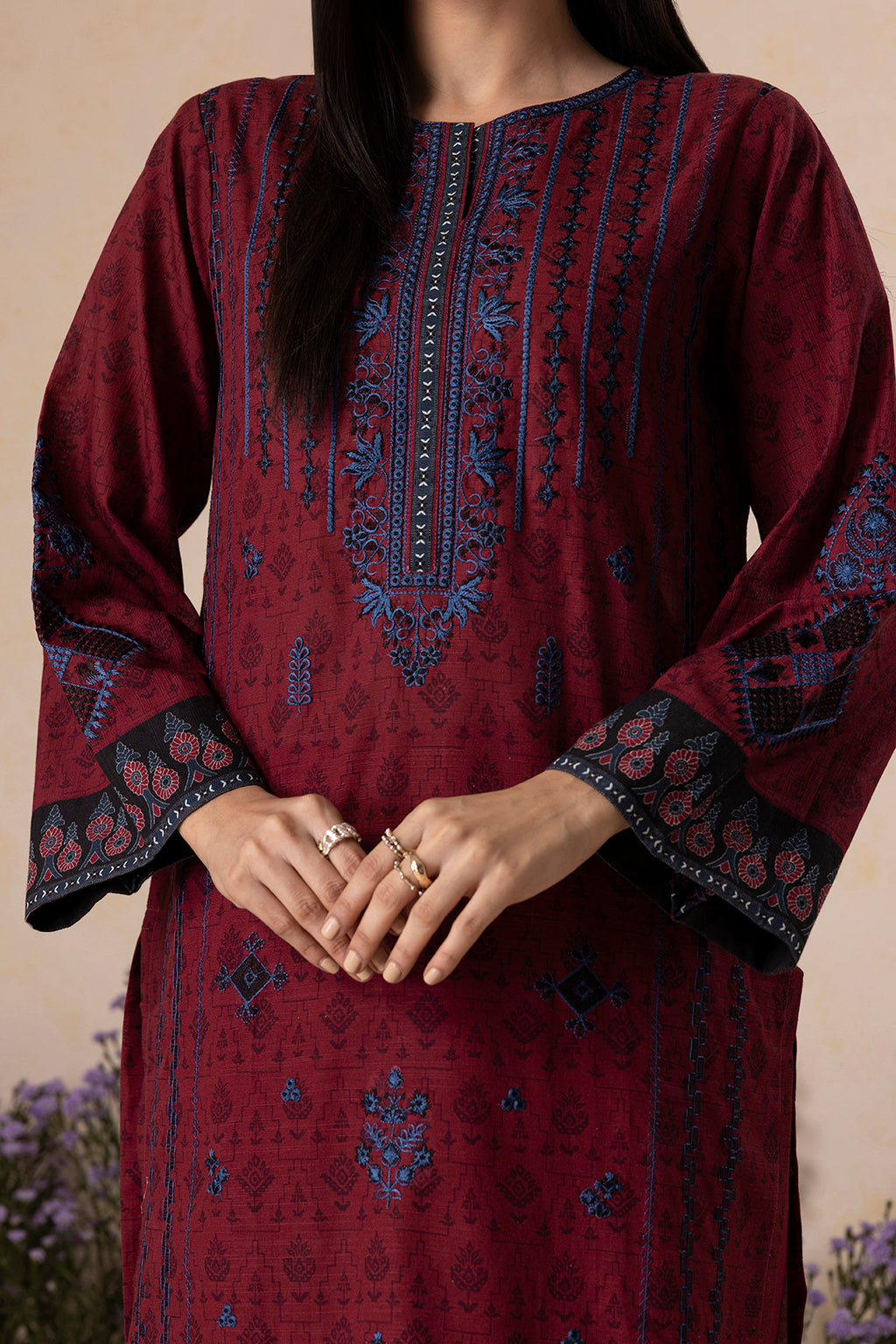Embroidered Shirt Shalwar Dupatta - 0159