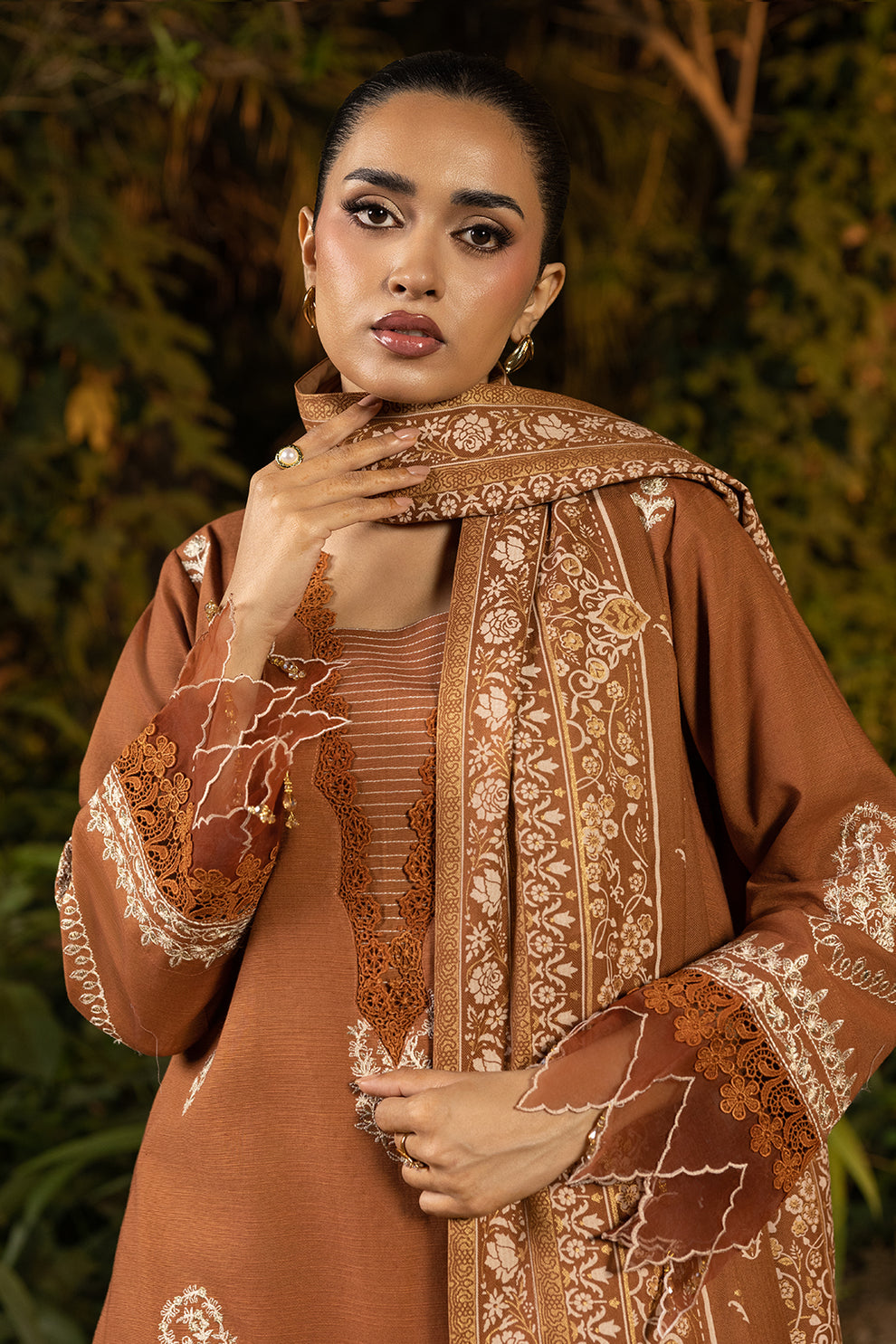 Hazelwood brown Unstitched for Women