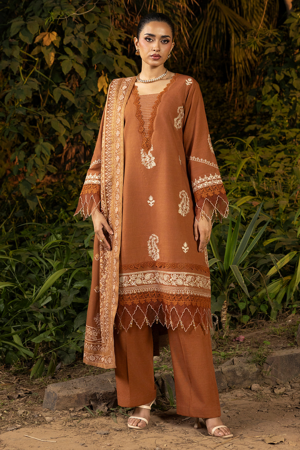 Hazelwood brown Unstitched for Women