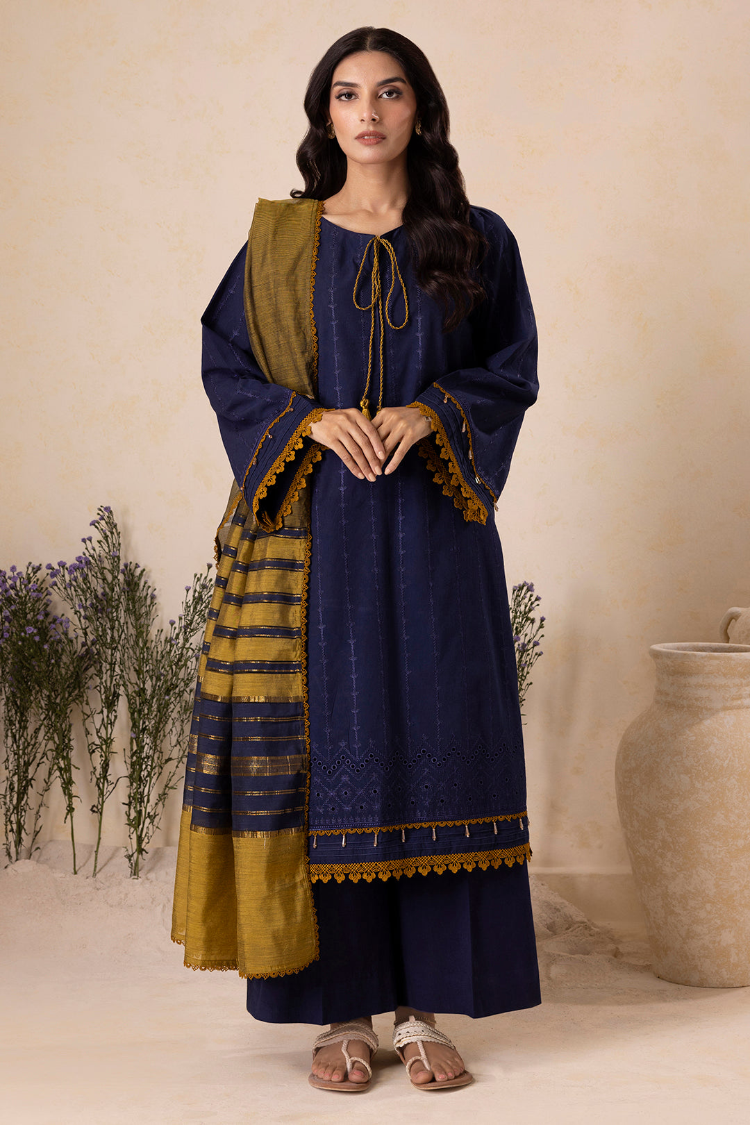 Embroidered Shirt Shalwar Dupatta - 0162