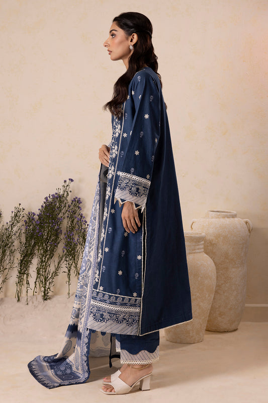 Embroidered Shirt Shalwar Shawl - 0163
