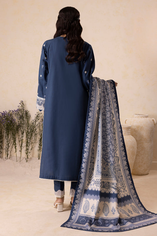 Embroidered Shirt Shalwar Shawl - 0163