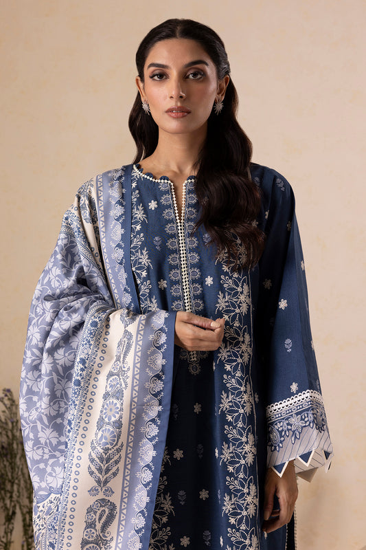 Embroidered Shirt Shalwar Shawl - 0163